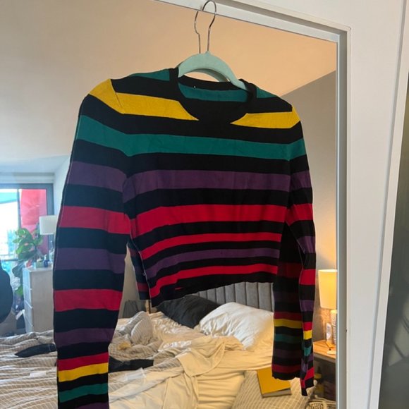 BCBGeneration Cropped Multi-Striped sweater, XS - Picture 4 of 7